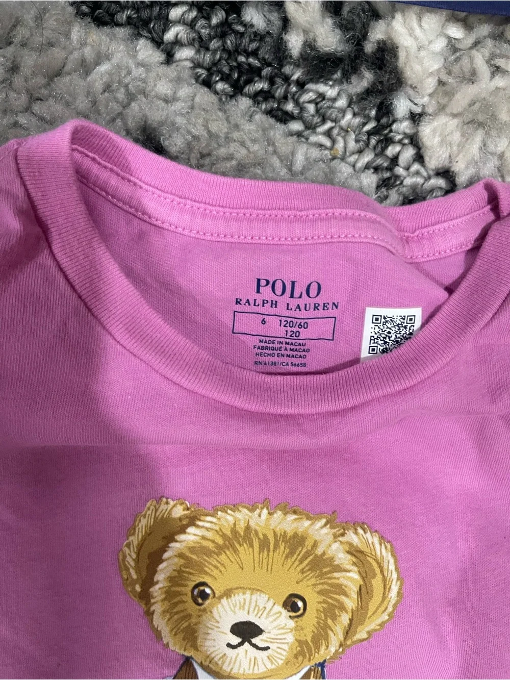 Bundle 2 Polo by Ralph Lauren Girls' Bear Graphic Tops - Pink & Navy
